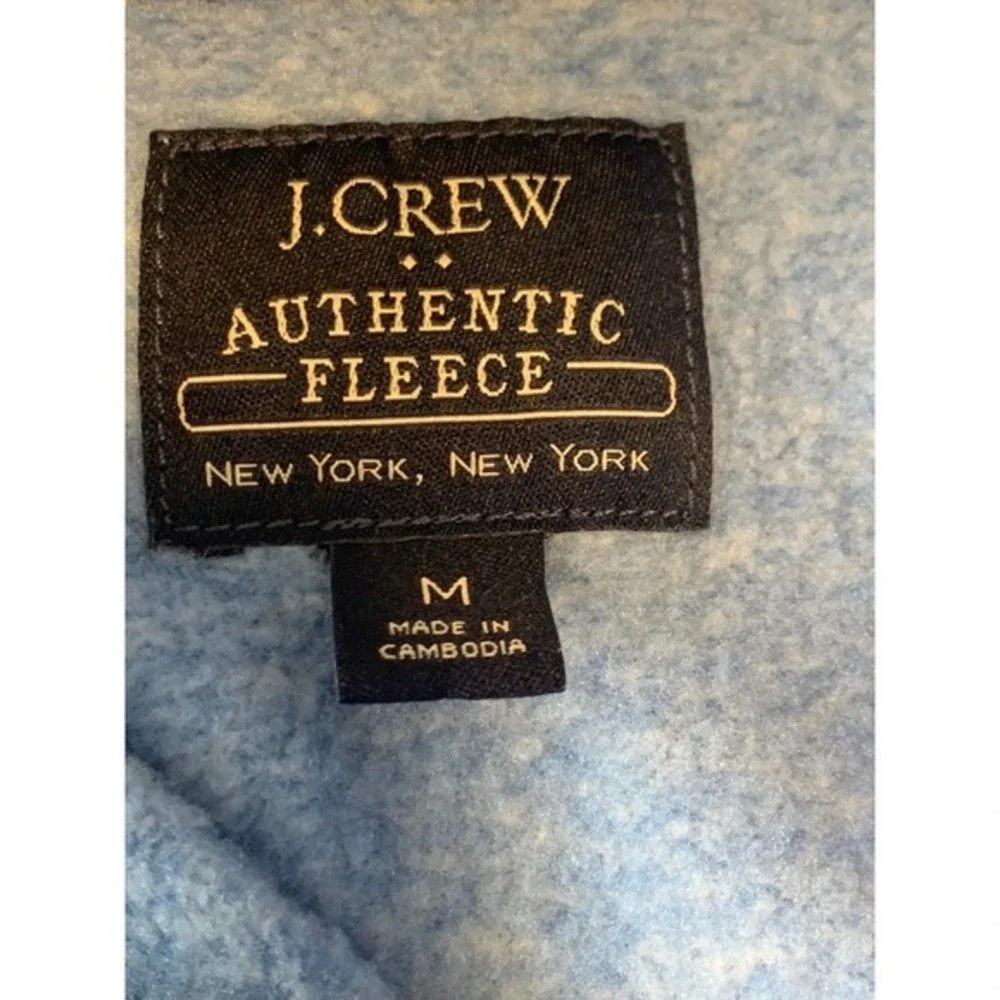 J.Crew Authentic Fleece Medium Light Blue‎ Lightweight Sweatshirt Pullover